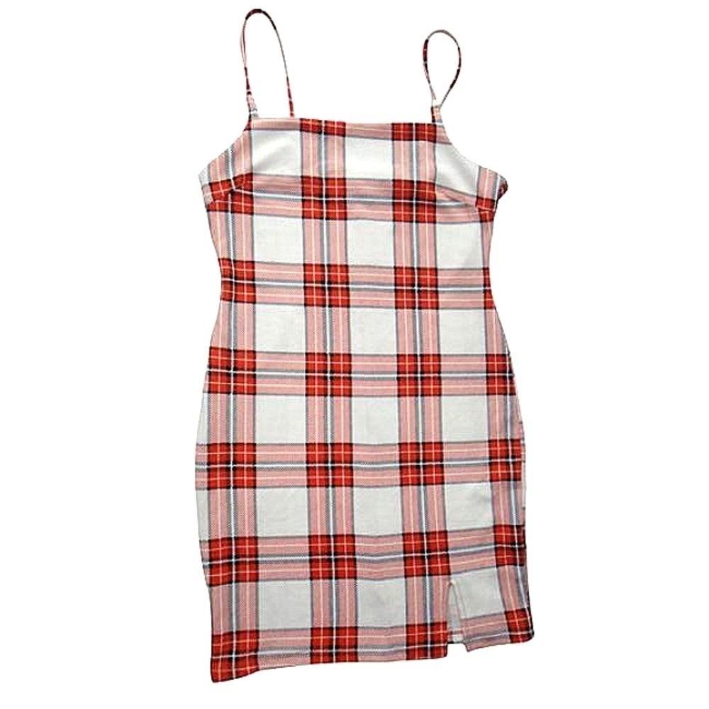 Almost‎ Famous Women's Plaid Dress - Spaghetti Strap